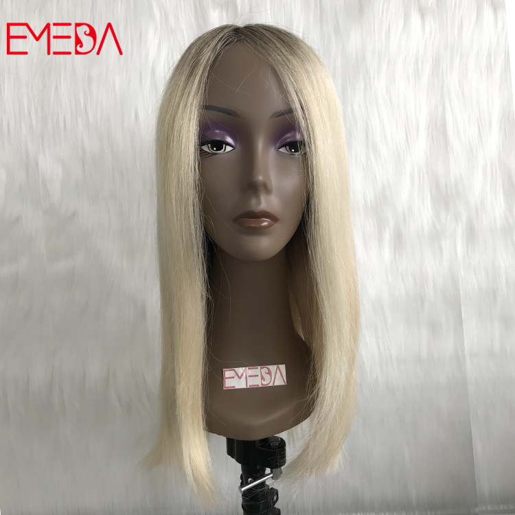 real brazilian hair wigs full lace wig dark roots ombre white blonde virgin cuticle yj281